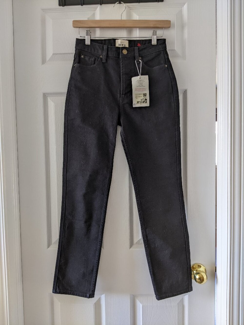 Sezane Black Brut Sexy Jeans, size US 2, NWT